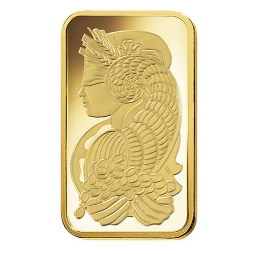 2.5 gram gold lady fortuna front