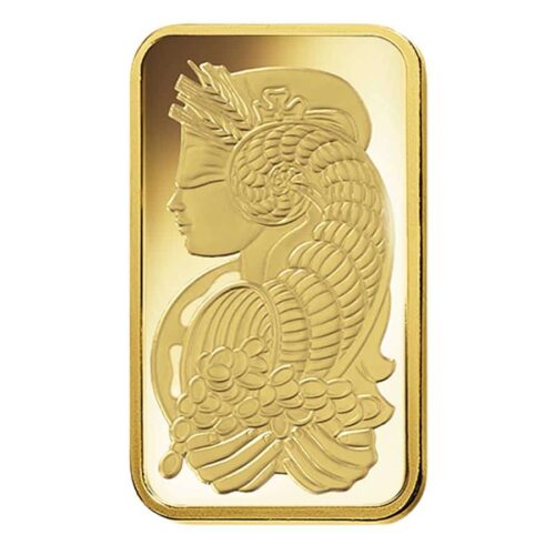 20 gram gold lady fortuna front